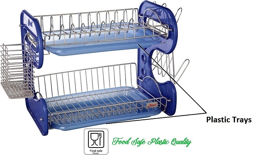 7791 STAINLESS STEEL DRAIN BOWL STORAGE RACK HOLDER PLATE DISH CUTLERY CUP RACK WITH TRAY KITCHEN SHELF STAND 7791 STAINLESS STEEL DRAIN BOWL STORAGE RACK HOLDER PLATE DISH CUTLERY CUP RACK WITH TRAY KITCHEN SHELF STAND
